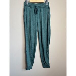 American Eagle Green Heather Jogger Sweatpants Drawstring Pockets Athleisure